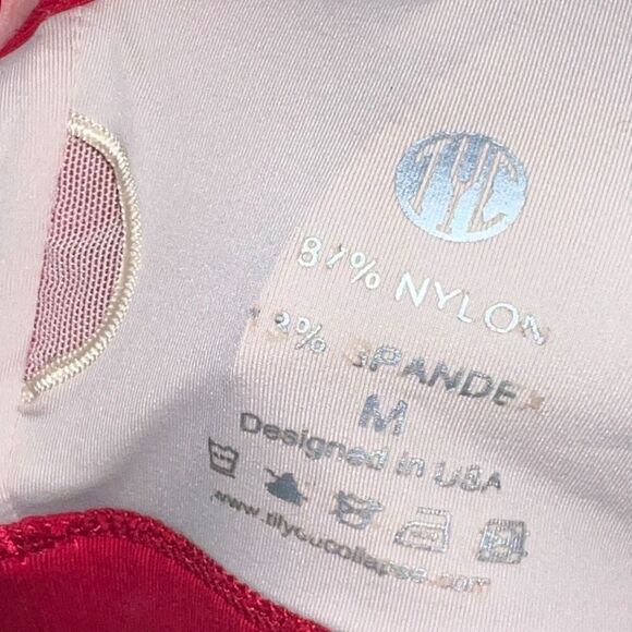 Til you collapse TYC Premium Fishnet Sports Bra Small 6 RED Mesh Gym - Picture 6 of 6